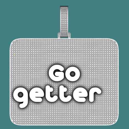 CUSTOM LETTER NECKLACE 3D BIG SQUARE