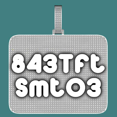 CUSTOM LETTER NECKLACE 3D BIG SQUARE