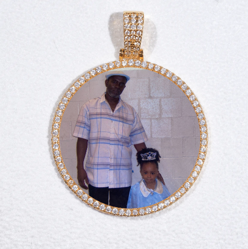 MEDIUM 3D CIRCLE CUSTOM PICTURE PENDANT