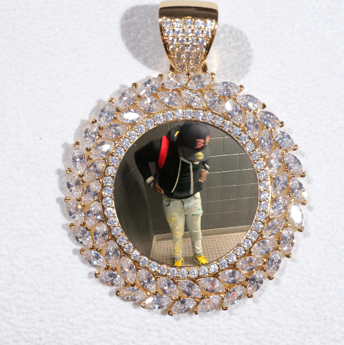 Large 3D Wheat Ear Custom Picture Pendant