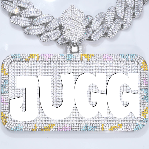 CUSTOM LETTER NECKLACE 3D COLORFUL SQUARE