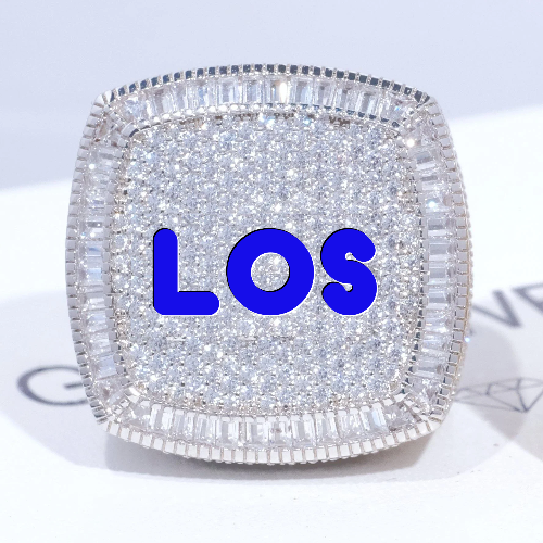 CUSTOM LETTER 3D ICED RING