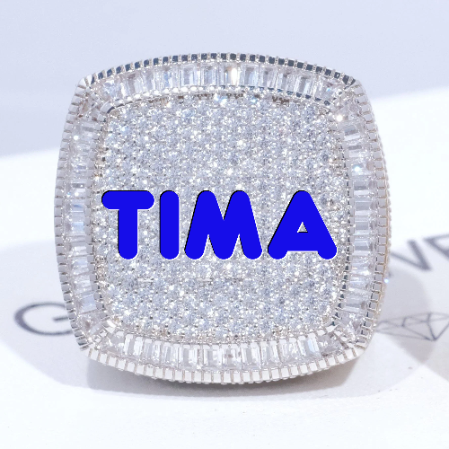 CUSTOM LETTER 3D ICED RING