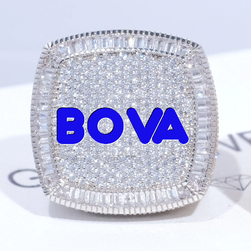 CUSTOM LETTER 3D ICED RING