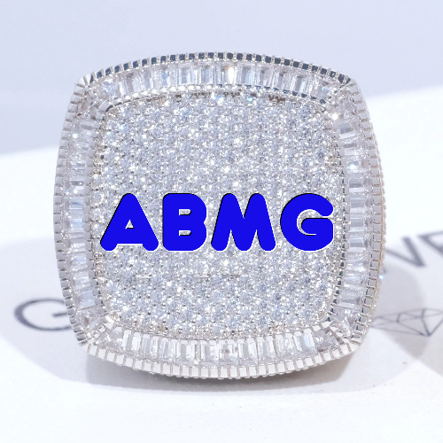 CUSTOM LETTER 3D ICED RING