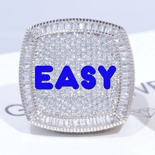 CUSTOM LETTER 3D ICED RING