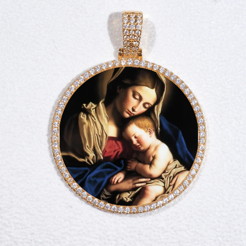 MEDIUM 3D CIRCLE CUSTOM PICTURE PENDANT
