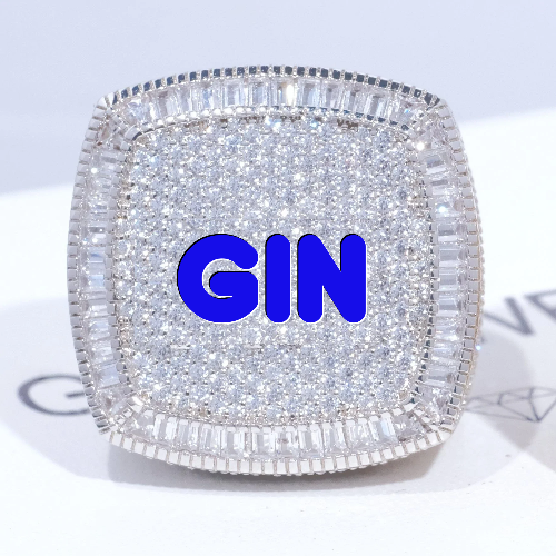 CUSTOM LETTER 3D ICED RING