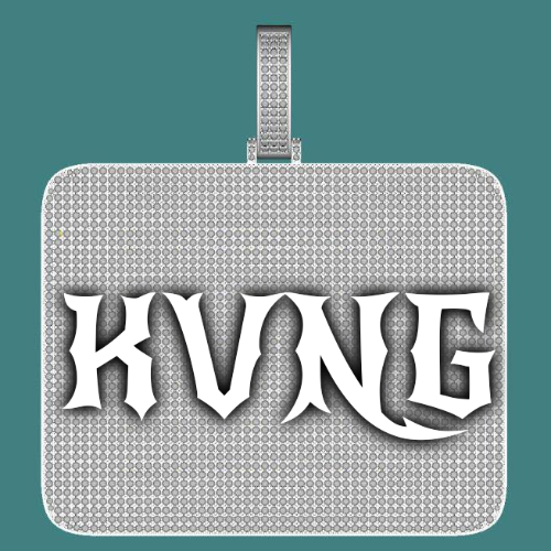 CUSTOM LETTER NECKLACE 3D BIG SQUARE
