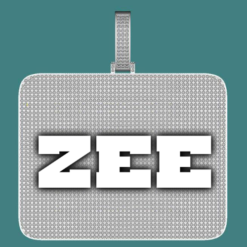 CUSTOM LETTER NECKLACE 3D BIG SQUARE