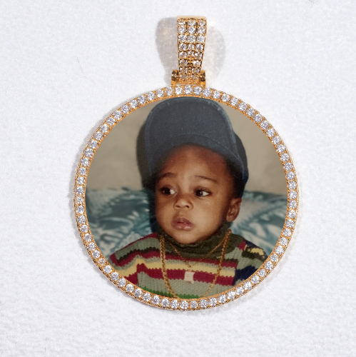 MEDIUM 3D CIRCLE CUSTOM PICTURE PENDANT