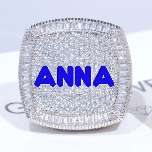 CUSTOM LETTER 3D ICED RING