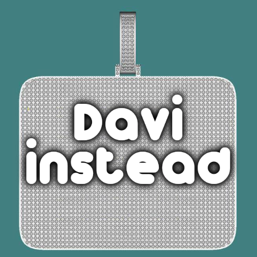CUSTOM LETTER NECKLACE 3D BIG SQUARE