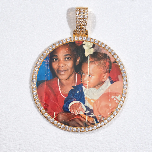 MEDIUM 3D CIRCLE CUSTOM PICTURE PENDANT