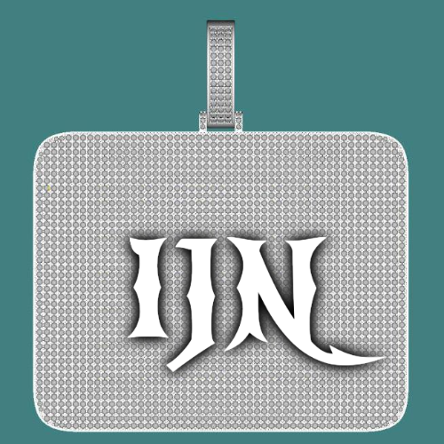 CUSTOM LETTER NECKLACE 3D BIG SQUARE