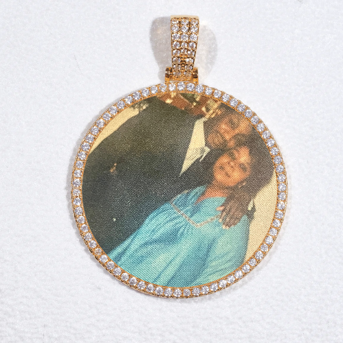 MEDIUM 3D CIRCLE CUSTOM PICTURE PENDANT