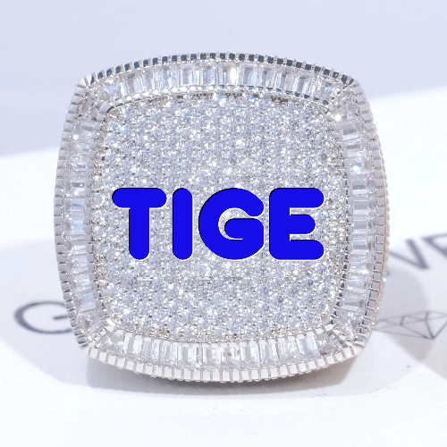 CUSTOM LETTER 3D ICED RING