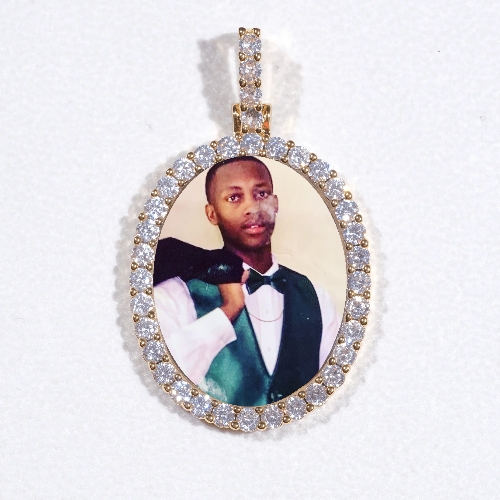 3D Oval Custom Picture Pendant
