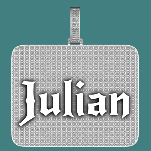 CUSTOM LETTER NECKLACE 3D BIG SQUARE