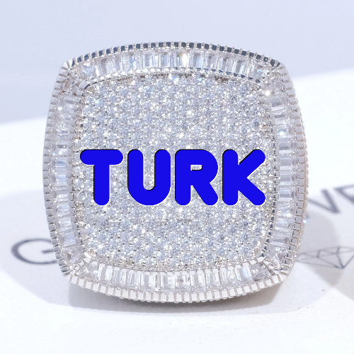 CUSTOM LETTER 3D ICED RING