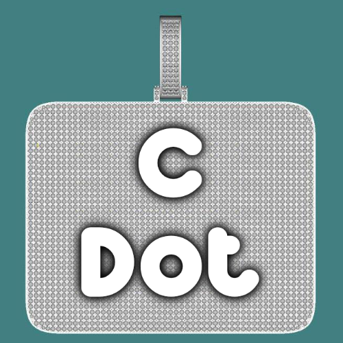 CUSTOM LETTER NECKLACE 3D BIG SQUARE