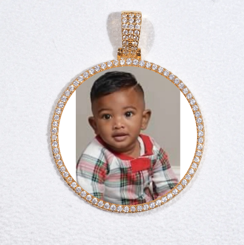 MEDIUM 3D CIRCLE CUSTOM PICTURE PENDANT