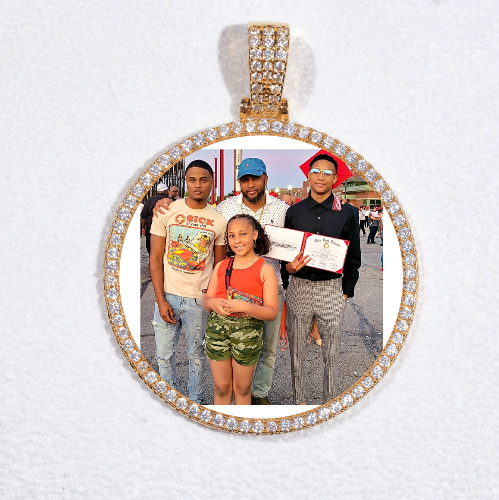 MEDIUM 3D CIRCLE CUSTOM PICTURE PENDANT