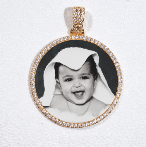 MEDIUM 3D CIRCLE CUSTOM PICTURE PENDANT