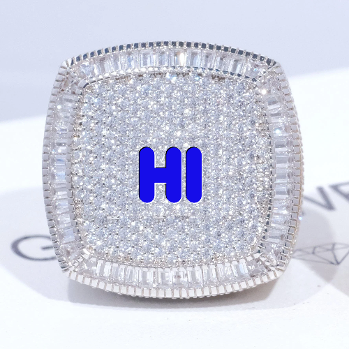 CUSTOM LETTER 3D ICED RING