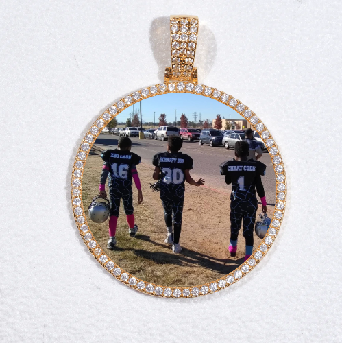 MEDIUM 3D CIRCLE CUSTOM PICTURE PENDANT