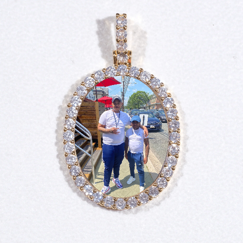 3D Oval Custom Picture Pendant
