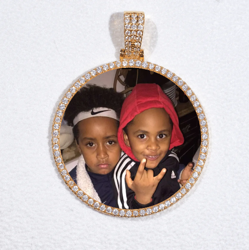 MEDIUM 3D CIRCLE CUSTOM PICTURE PENDANT