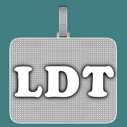 CUSTOM LETTER NECKLACE 3D BIG SQUARE