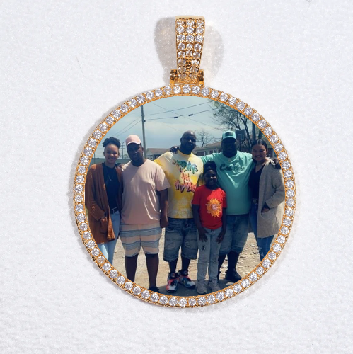 MEDIUM 3D CIRCLE CUSTOM PICTURE PENDANT