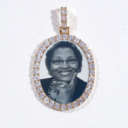 3D Oval Custom Picture Pendant