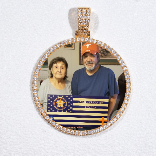 MEDIUM 3D CIRCLE CUSTOM PICTURE PENDANT