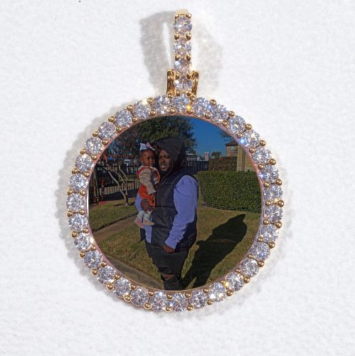 3D CIRCLE CUSTOM PICTURE PENDANT SMALL SIZE