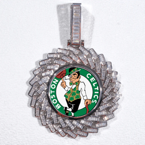Large 3D Baguette Custom Picture Pendant