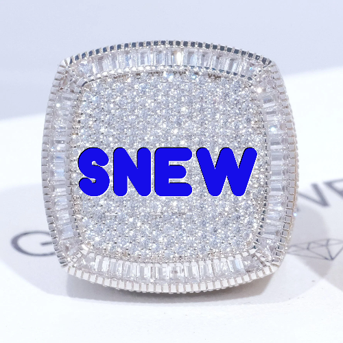 CUSTOM LETTER 3D ICED RING