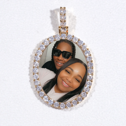 3D Oval Custom Picture Pendant