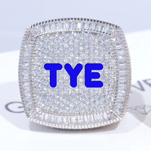 CUSTOM LETTER 3D ICED RING