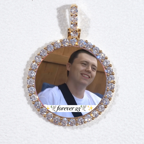 3D CIRCLE CUSTOM PICTURE PENDANT SMALL SIZE