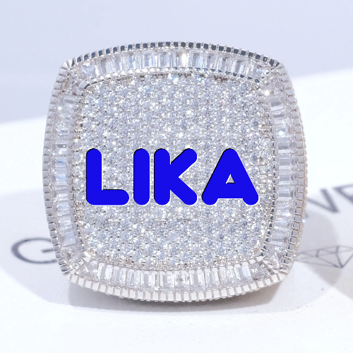 CUSTOM LETTER 3D ICED RING