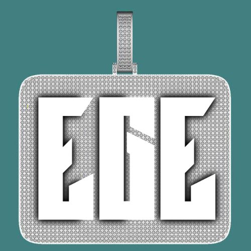 CUSTOM LETTER NECKLACE 3D BIG SQUARE