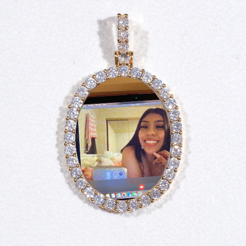 3D Oval Custom Picture Pendant