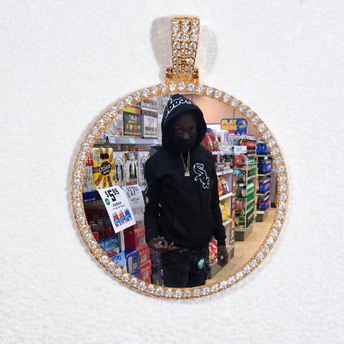 MEDIUM 3D CIRCLE CUSTOM PICTURE PENDANT