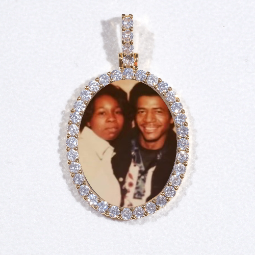 3D Oval Custom Picture Pendant