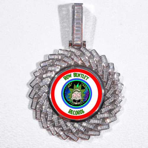 Large 3D Baguette Custom Picture Pendant