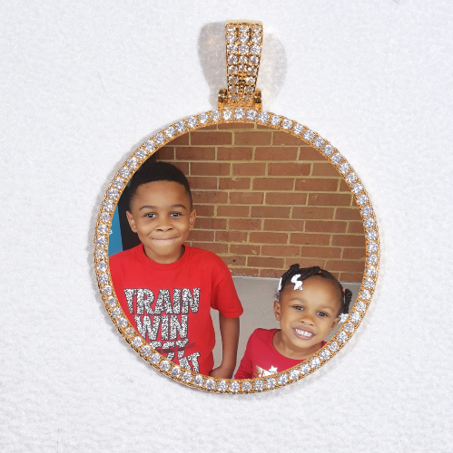 MEDIUM 3D CIRCLE CUSTOM PICTURE PENDANT