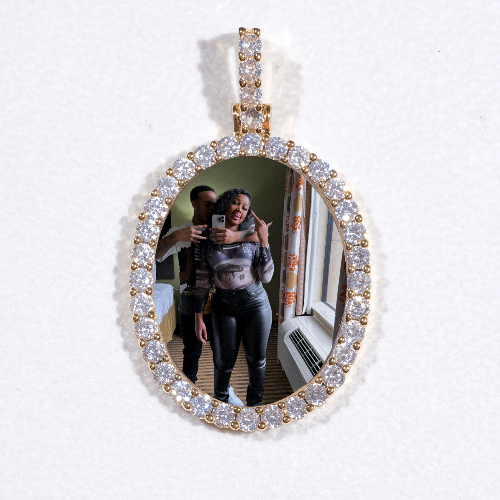3D Oval Custom Picture Pendant